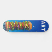 Urban "ART" Giant Hamburger Tower Skateboard (Horizontal)