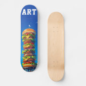 Urban "ART" Giant Hamburger Tower Skateboard (Vorderseite)