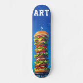 Urban "ART" Giant Hamburger Tower Skateboard (Vorderseite)