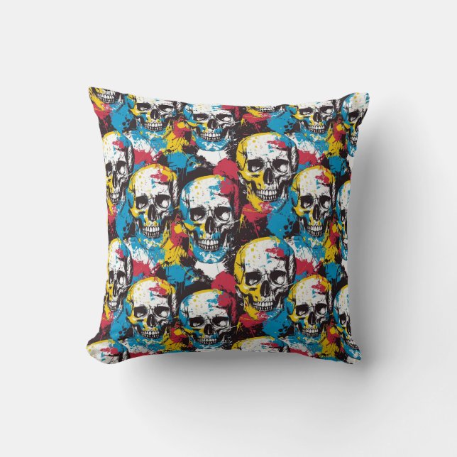 Urban Art Skull Pillow Design, Cojín B53 Kissen (Vorderseite)