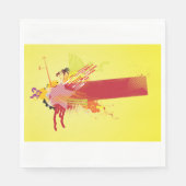 Urban Banner Red Yellow Napkins Serviette (Vorderseite)