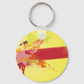 Urban Banner Roter Gelber Schlüsselanhänger (Vorderseite)