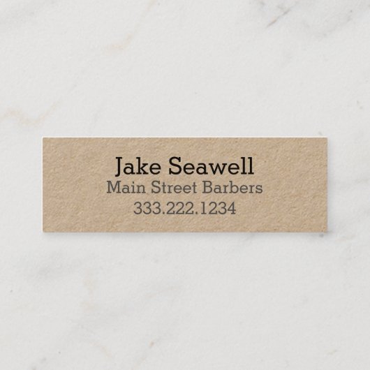 Urban Barber Mini Visitenkarte (Rückseite)