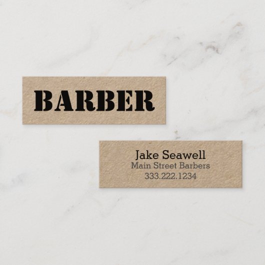 Urban Barber Mini Visitenkarte (Vorne/Hinten)