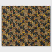 Urban Baroque Gold Chains Animal Print Geschenkpapier (Flach)