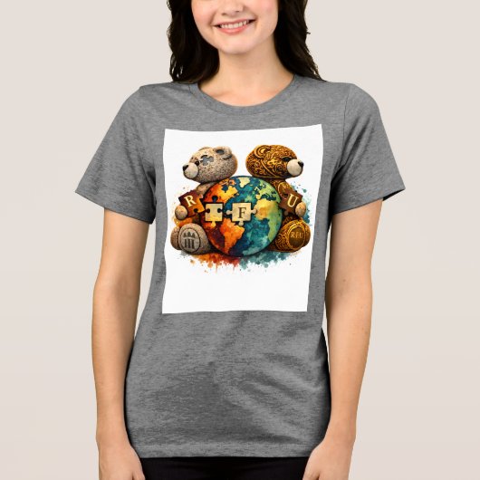 Urban Bear Graphic T-Shirt Tri-Blend Shirt (Vorderseite)