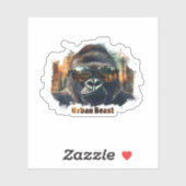 Urban Beast Gorilla mit Sonnenbrille Aufkleber (Blatt)