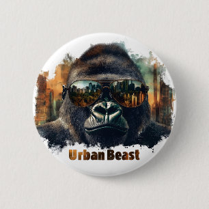 Urban Beast Gorilla mit Sonnenbrille Button