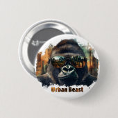 Urban Beast Gorilla mit Sonnenbrille Button (Vorne & Hinten)