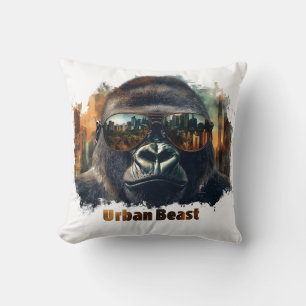 Urban Beast Gorilla mit Sonnenbrille Kissen