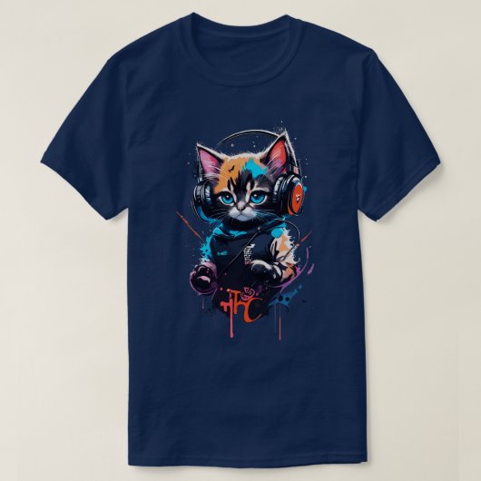 Urban Beats Abstrakt Graffiti Vector Design a C T-Shirt (Design vorne)