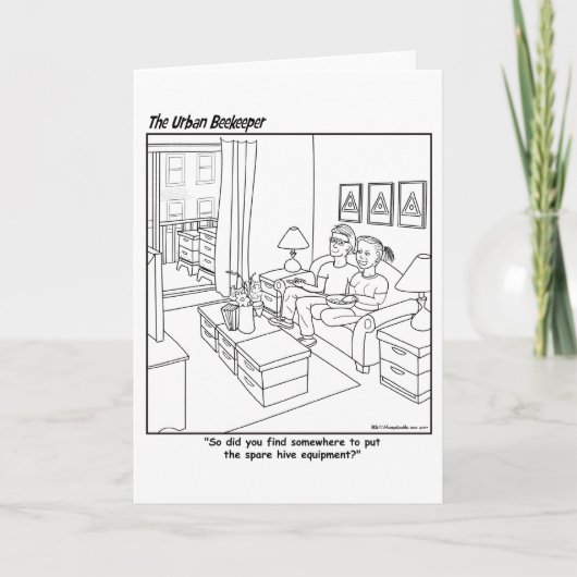 Urban Beekeeper Cartoon - Grußkarte Karte (Vorderseite)