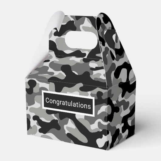 Urban Black Gray Camo Geschenkschachtel (Vorderseite)