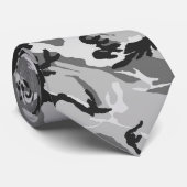 Urban Black & Gray Camouflage Krawatte (Gerollt)