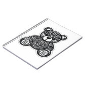 Urban Black & White Bear Spiral Notebook Notizblock (Linke Seite)