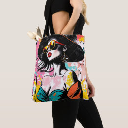 Urban Bloom Silhouette Tote Bag🌸✨ Tasche