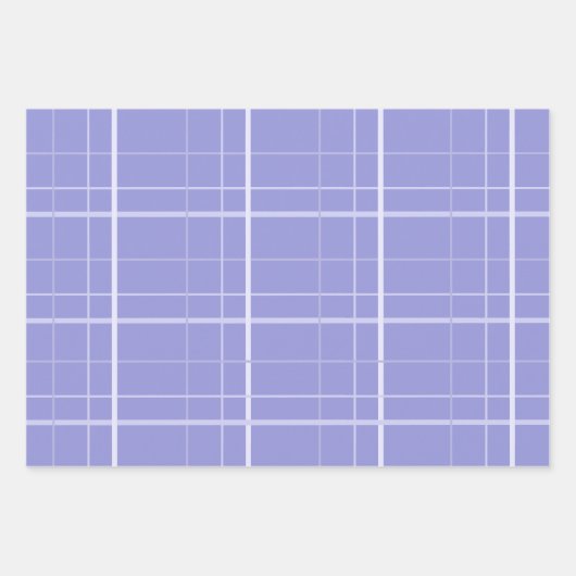 Urban Blue Tartan Muster mit schwarzer Geometrie Geschenkpapier Set (Vorderseite 3)