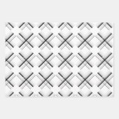 Urban Blue Tartan Muster mit schwarzer Geometrie Geschenkpapier Set (Vorderseite)