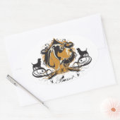 Urban Blüh Basset Hound Aufkleber (Umschlag)