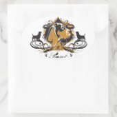 Urban Blüh Basset Hound Aufkleber (Tasche)