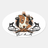 Urban Blüh Jack Russell Sticker (Vorderseite)