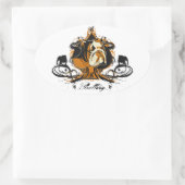 Urban Blühte English Bulldog Aufkleber (Tasche)