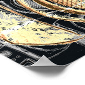 Urban Boombox Hip Hop Design Poster (Ecke)