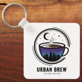 Urban Brew City Skyline Coffee Schlüsselanhänger (Vorderseite)