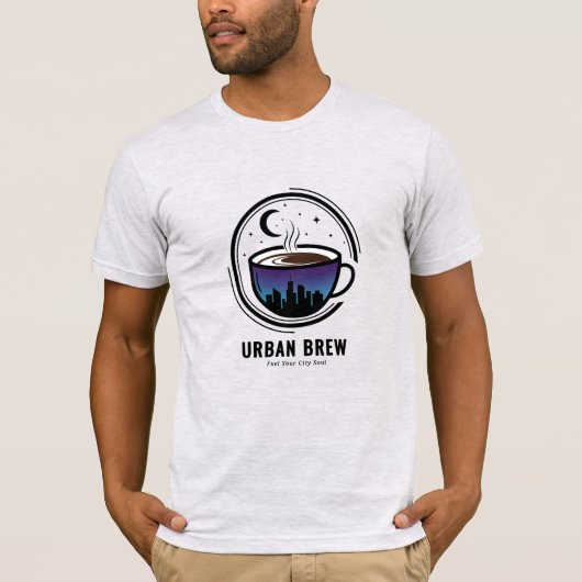 Urban Brew City Skyline Coffee T-Shirt (Vorderseite)