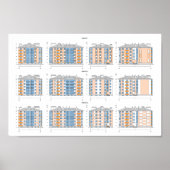 Urban Building Blueprint Wall Art Poster (Vorne)