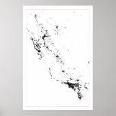 Urban California Census Dotmap Poster (Vorne)