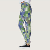 Urban Camouflage Grüntöne Browns Digital Pattern Leggings (Links)