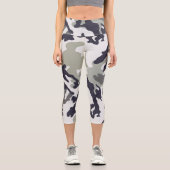 Urban Camouflage Pattern Capri Leggings (Vorderseite)