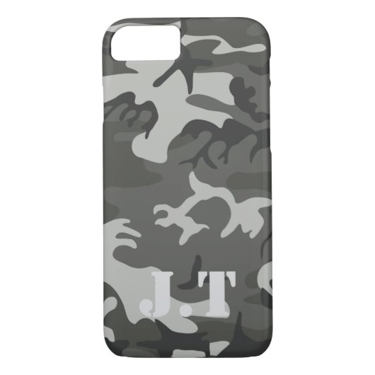 Urban Camouflage Pattern Monogramm Case-Mate iPhone Hülle (Rückseite)
