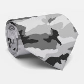 Urban Camouflage Pattern - Schwarz & Grau Krawatte (Gerollt)