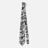 Urban Camouflage Pattern - Schwarz & Grau Neck Tie Krawatte (Vorderseite)