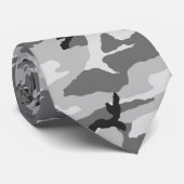 Urban Camouflage Pattern - Schwarz & Grau Neck Tie Krawatte (Gerollt)