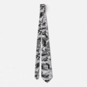 Urban Camouflage Pattern - Schwarz & Grau Neck Tie Krawatte (Rückseite)