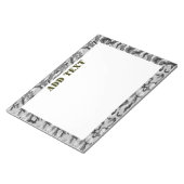 Urban Camouflage Pattern - Schwarz & Grau Notizblock (angewinkelt)