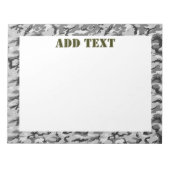 Urban Camouflage Pattern - Schwarz & Grau Notizblock (Vorderseite)