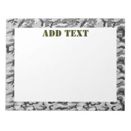 Urban Camouflage Pattern - Schwarz & Grau Notizblock