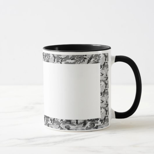 Urban Camouflage Pattern - Schwarz & Grau Tasse (Rechts)