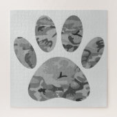 Urban Camouflage Puppy Paw Print Puzzle (Vertikal)