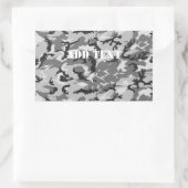 Urban Camouflage - Schwarz & Grau Rechteckiger Aufkleber (Tasche)