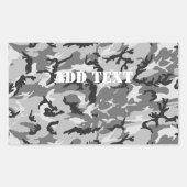 Urban Camouflage - Schwarz & Grau Rechteckiger Aufkleber (Vorderseite)