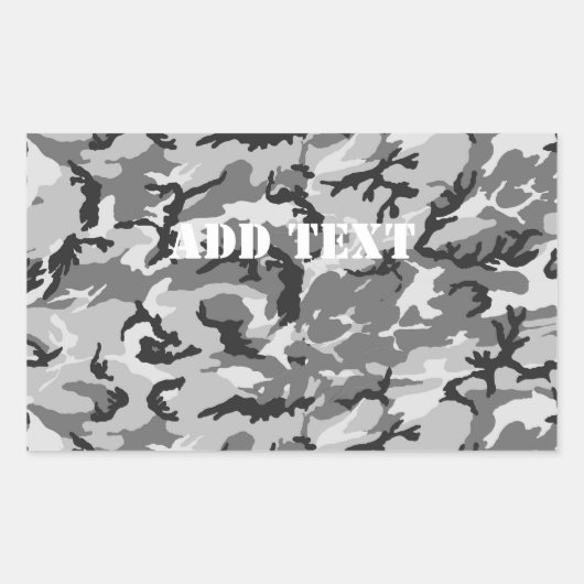 Urban Camouflage - Schwarz & Grau Rechteckiger Aufkleber (Vorderseite)