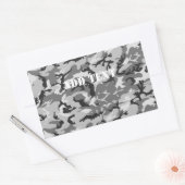 Urban Camouflage - Schwarz & Grau Rechteckiger Aufkleber (Umschlag)