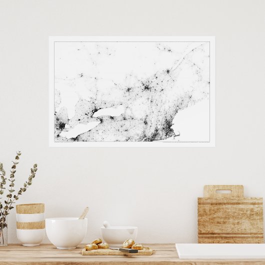 Urban Canada Census Dotmap Poster (Küche)