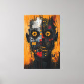 Urban Chaos Portrait, zeitgenössischer Expressioni Leinwanddruck (Vorderseite)