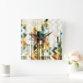 Urban Chevron II Quadratische Wanduhr (Zuhause)